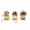 No Evil Baby Pug Figurine (Set of 3)