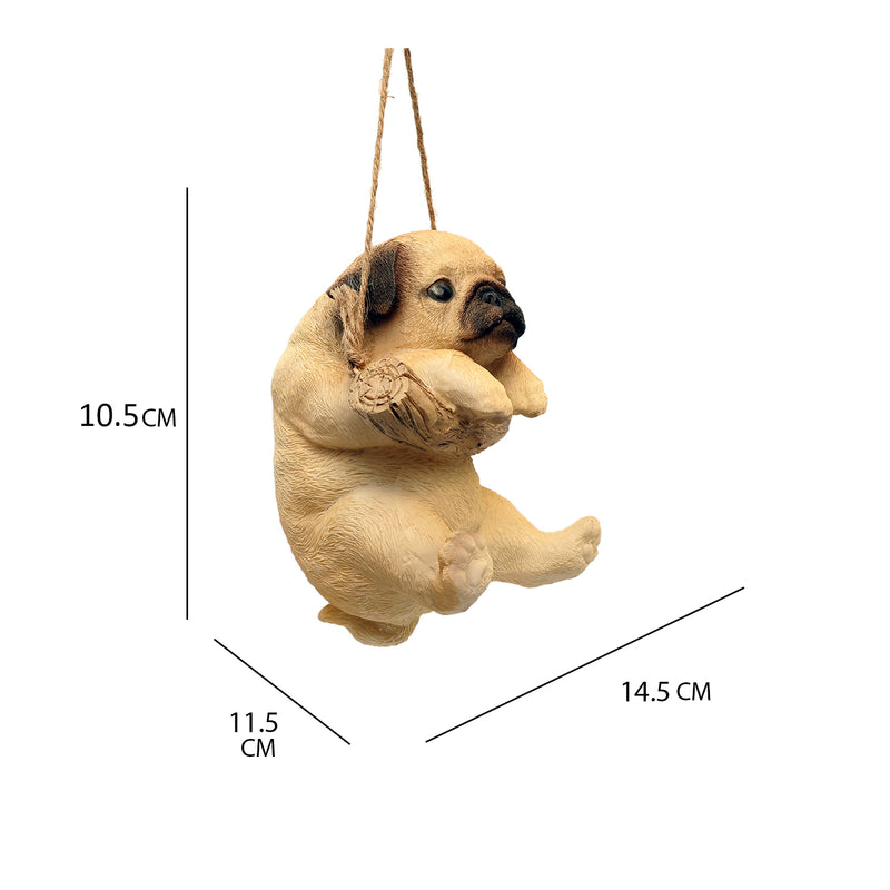 Wall Hanging Cute Pug Figurine