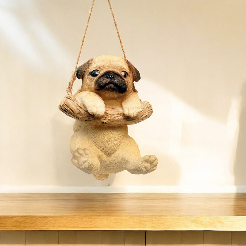 Wall Hanging Cute Pug Figurine