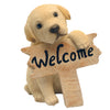 Cute Dog Welcome Sign Figurine