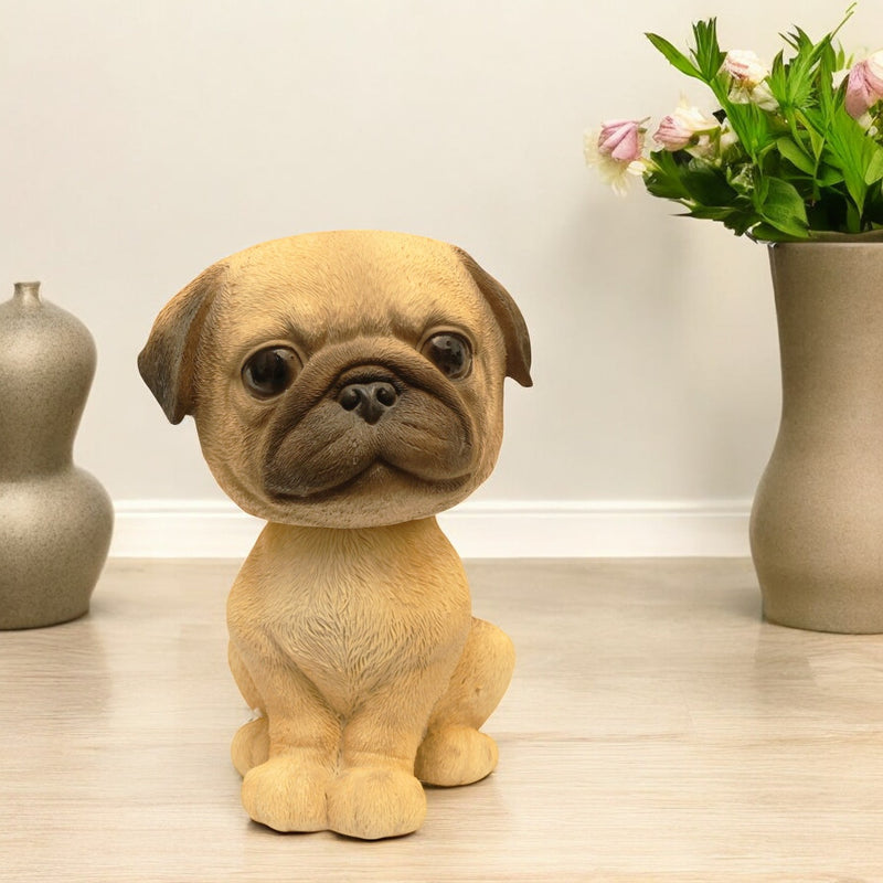 Bobble Head Pug Figurine