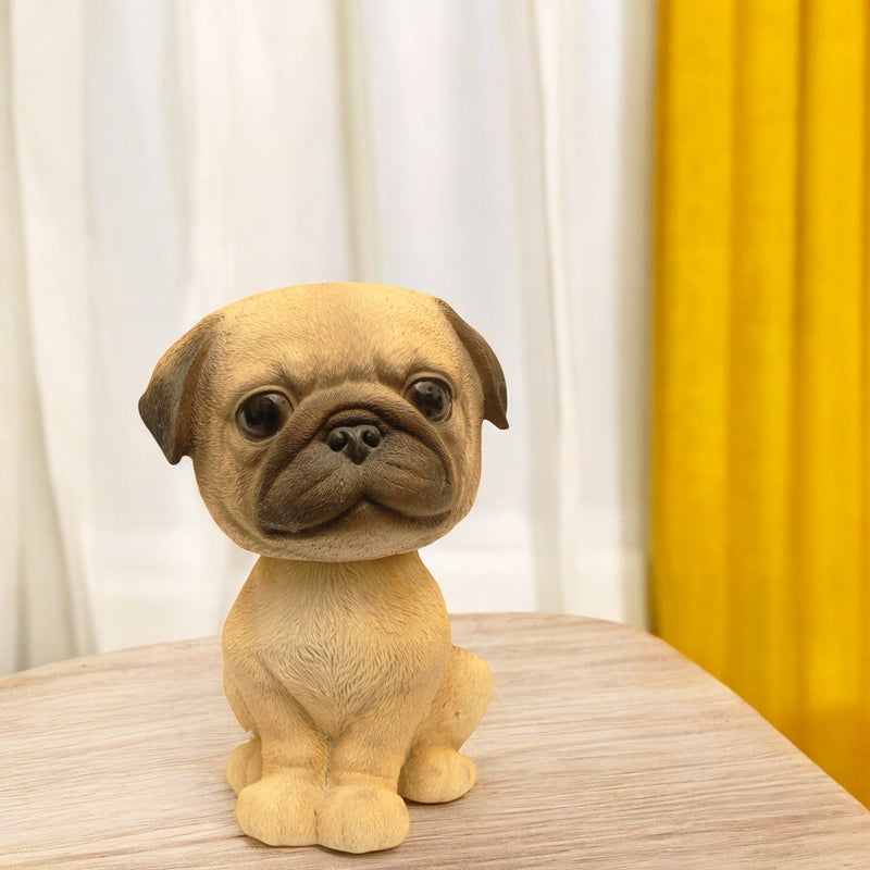 Bobble Head Pug Figurine