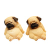 Sleeping Pug Figurine (Set of 2)