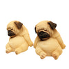 Sleeping Pug Figurine (Set of 2)