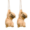 Rope Hanging Cute Pug Figurine (Set of 2)