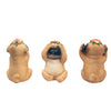 No Evil Baby Pug Figurine (Set of 3)