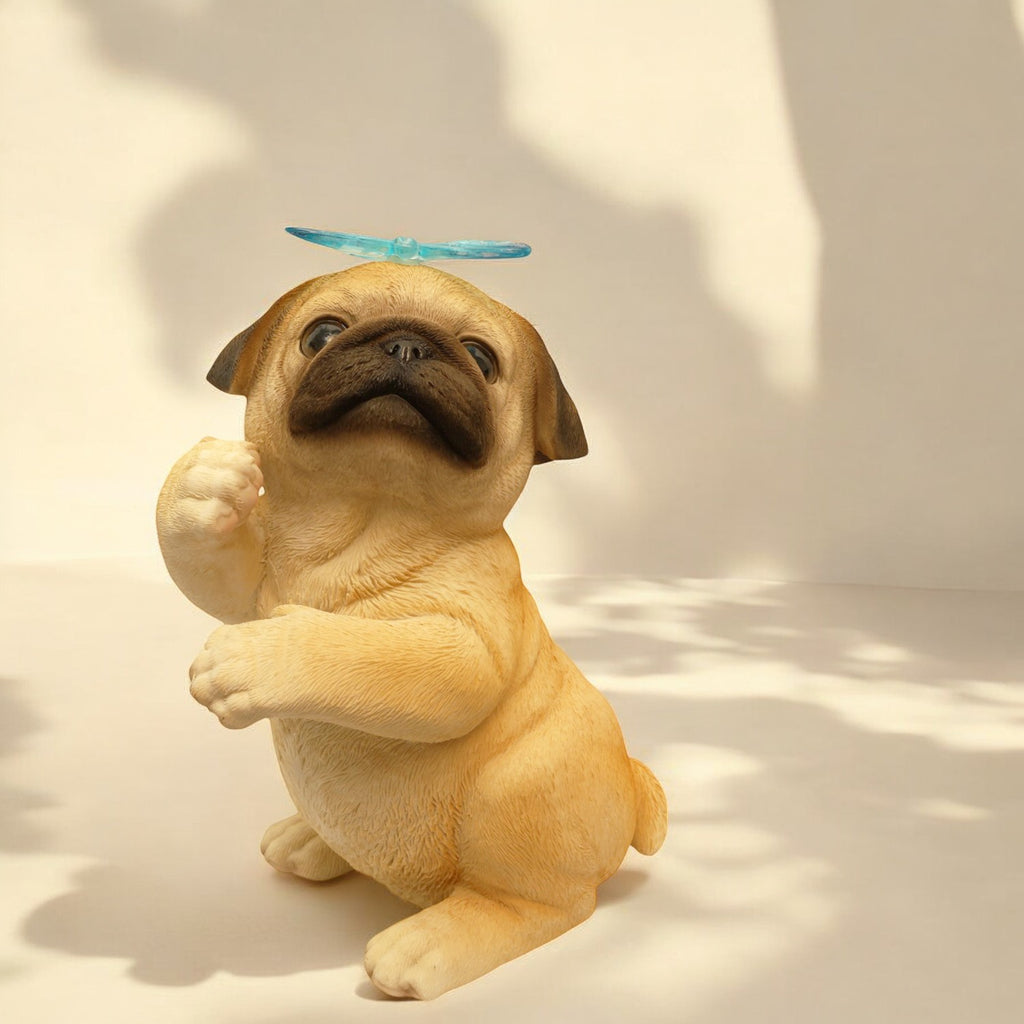 Cute Pug Solar Light Figurine