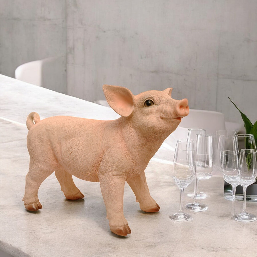 Pink Pig Decorative Figurine