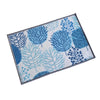 Floral Circle tree Anti-Slip Doormat - Blue Set of 2