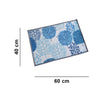 Floral Circle tree Anti-Slip Doormat - Blue Set of 2