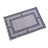 Geometric Rectangle border Anti-Slip Doormat -Grey Set of 2