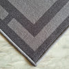 Geometric Rectangle border Anti-Slip Doormat -Grey Set of 2