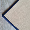 Geometric Rectangle border Anti-Slip Doormat- Blue Beige Set of 2