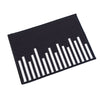 Geometric Piano lines Anti-Slip Doormat - Black Set of 2