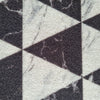 Geometric Marble triangles Anti-Slip Doormat - Black Set of 2