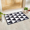 Geometric Marble triangles Anti-Slip Doormat - Black Set of 2