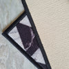 Geometric Marble triangles Anti-Slip Doormat - Black Set of 2