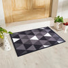 Geometric Modern Triangle Anti-Slip Doormat - Black Set of 2