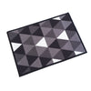 Geometric Modern Triangle Anti-Slip Doormat - Black Set of 2