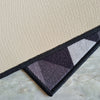 Geometric Modern Triangle Anti-Slip Doormat - Black Set of 2