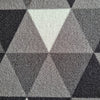 Geometric Modern Triangle Anti-Slip Doormat - Black Set of 2