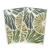 Floral Lotus leaf Anti-Slip Doormat -  Green Set of 2