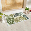 Floral Lotus leaf Anti-Slip Doormat -  Green Set of 2