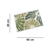 Floral Lotus leaf Anti-Slip Doormat -  Green Set of 2