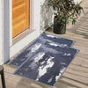 Abstract Utopica  Anti-Slip Doormat -Blue Set of 2