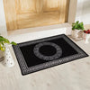 Greek Anti-Slip Multipurpose Floor Mat Set of 2 - Black Round Circle