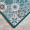 Tiles Anti-Slip Multipurpose Floor Mat Set of 2 - Turquoise Azulejo+D16s