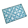 Tiles Anti-Slip Multipurpose Floor Mat Set of 2 - Turquoise Floral