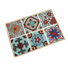 Tiles Anti-Slip Multipurpose Floor Mat Set of 2 - Turquoise Mediterranean