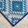 Pattern Anti-Slip Multipurpose Floor Mat Set of 2 - Blue Aztec Diamonds