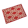 Pattern Anti-Slip Multipurpose Floor Mat Set of 2 - Red Brick Motif