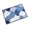 Pattern Anti-Slip Multipurpose Floor Mat Set of 2 - Blue Circular