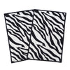 Animal Print Anti-Slip Multipurpose Floor Mat Set of 2 - Black Zebra