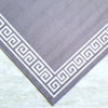 Greek Anti-Slip Multipurpose Floor Mat Set of 2 - Grey Single Line