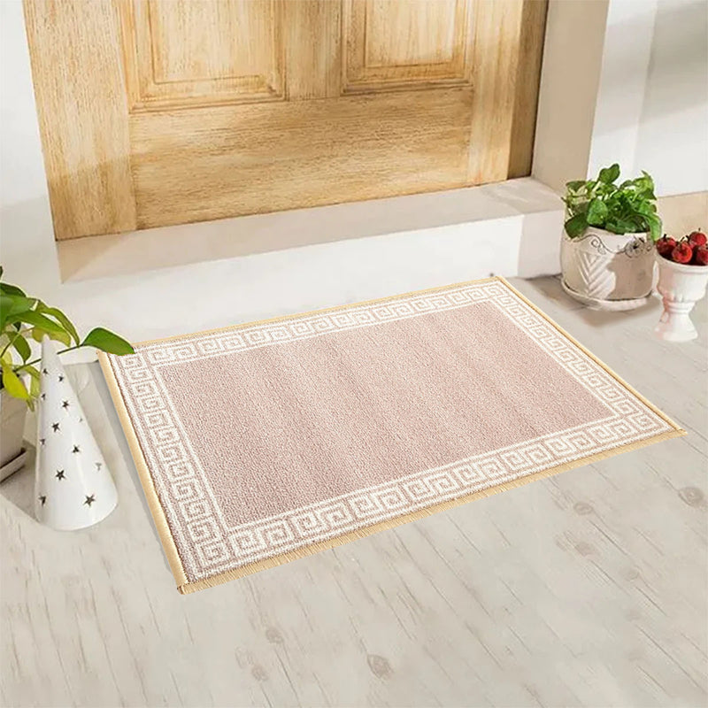 Greek Anti-Slip Multipurpose Floor Mat Set of 2 - Beige Single Line