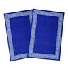 Greek Anti-Slip Multipurpose Floor Mat Set of 2 - Blue Single Line