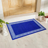 Greek Anti-Slip Multipurpose Floor Mat Set of 2 - Blue Single Line