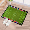 Sports Anti-Slip Kids Multipurpose Floor Mat Set of 2 - Green Football Field