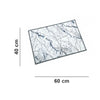 3D Anti-Slip Multipurpose Floor Mat Set of 2 - Grey Marble