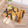 Car Track Anti-Slip Kids Multipurpose Floor Mat Set of 2 - Brown Construction Site