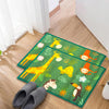 Animals Anti-Slip Kids Multipurpose Floor Mat Set of 2 - Green Jungle