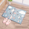 Animals Anti-Slip Kids Multipurpose Floor Mat Set of 2 - Blue Giraffe