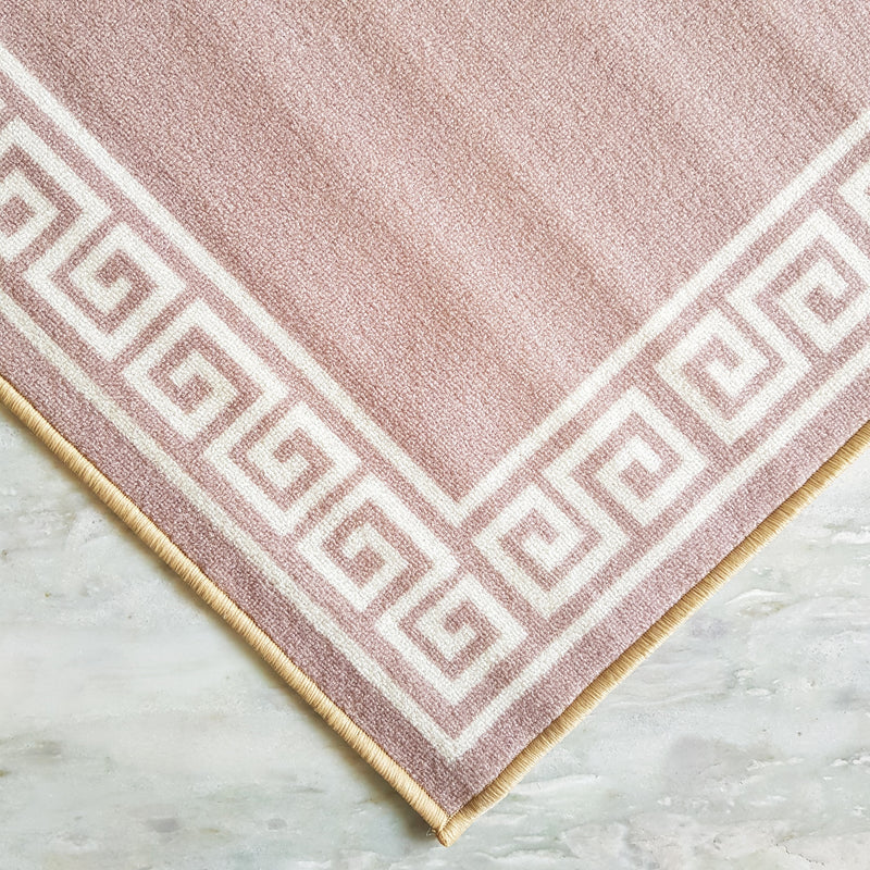 Greek Anti-Slip Rug - Beige, Single Line