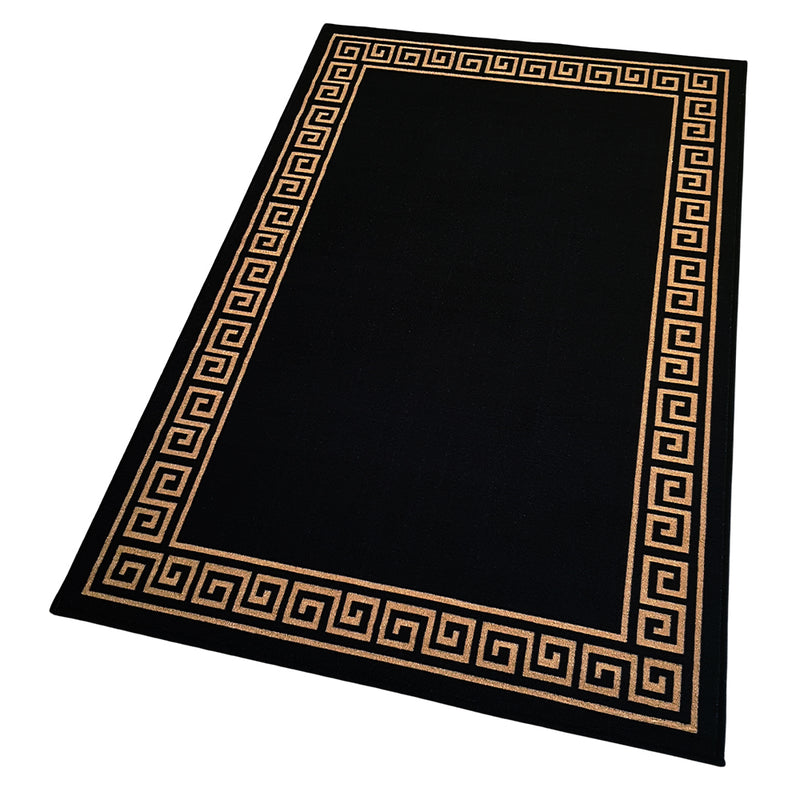 Greek Anti-Slip Rug - Black, Single Line