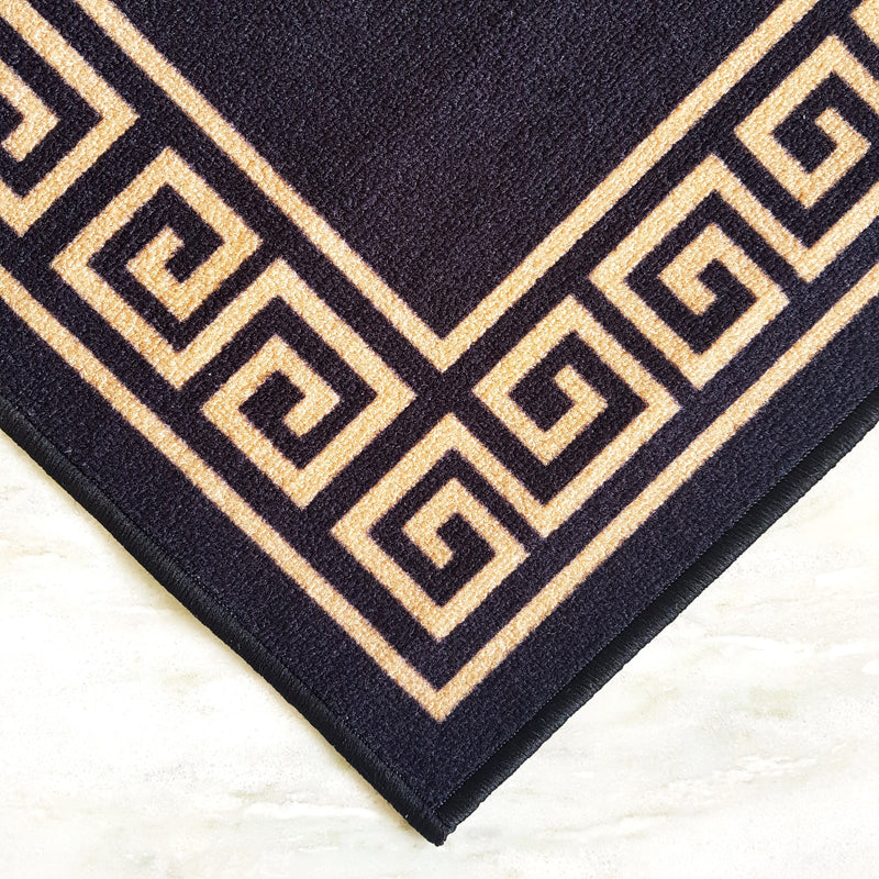 Greek Anti-Slip Rug - Black, Single Line