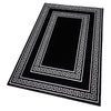 Greek Anti-Slip Rug - Black , Double Line